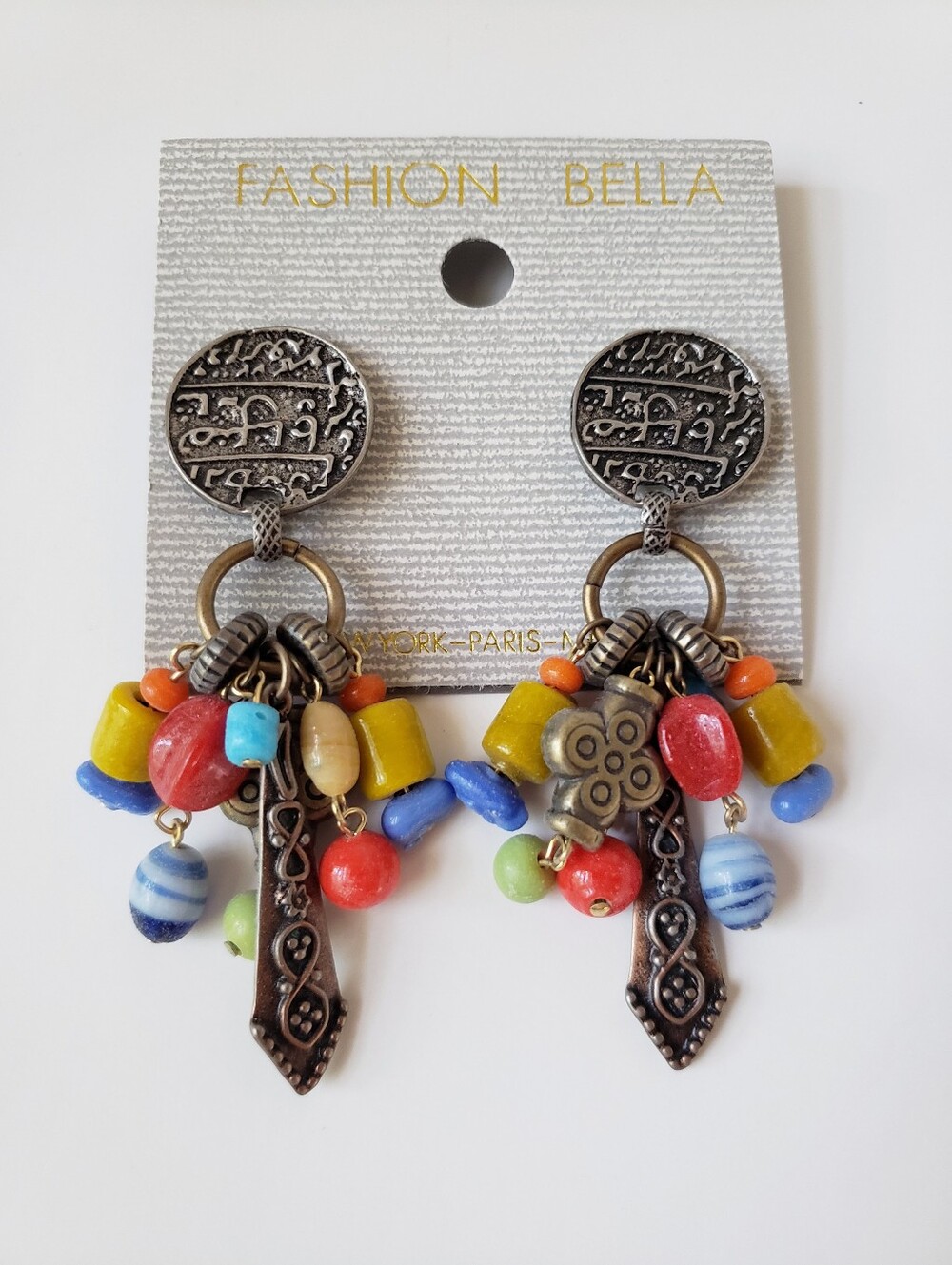Vintage Fashion Bella Colorful Beaded Earrings